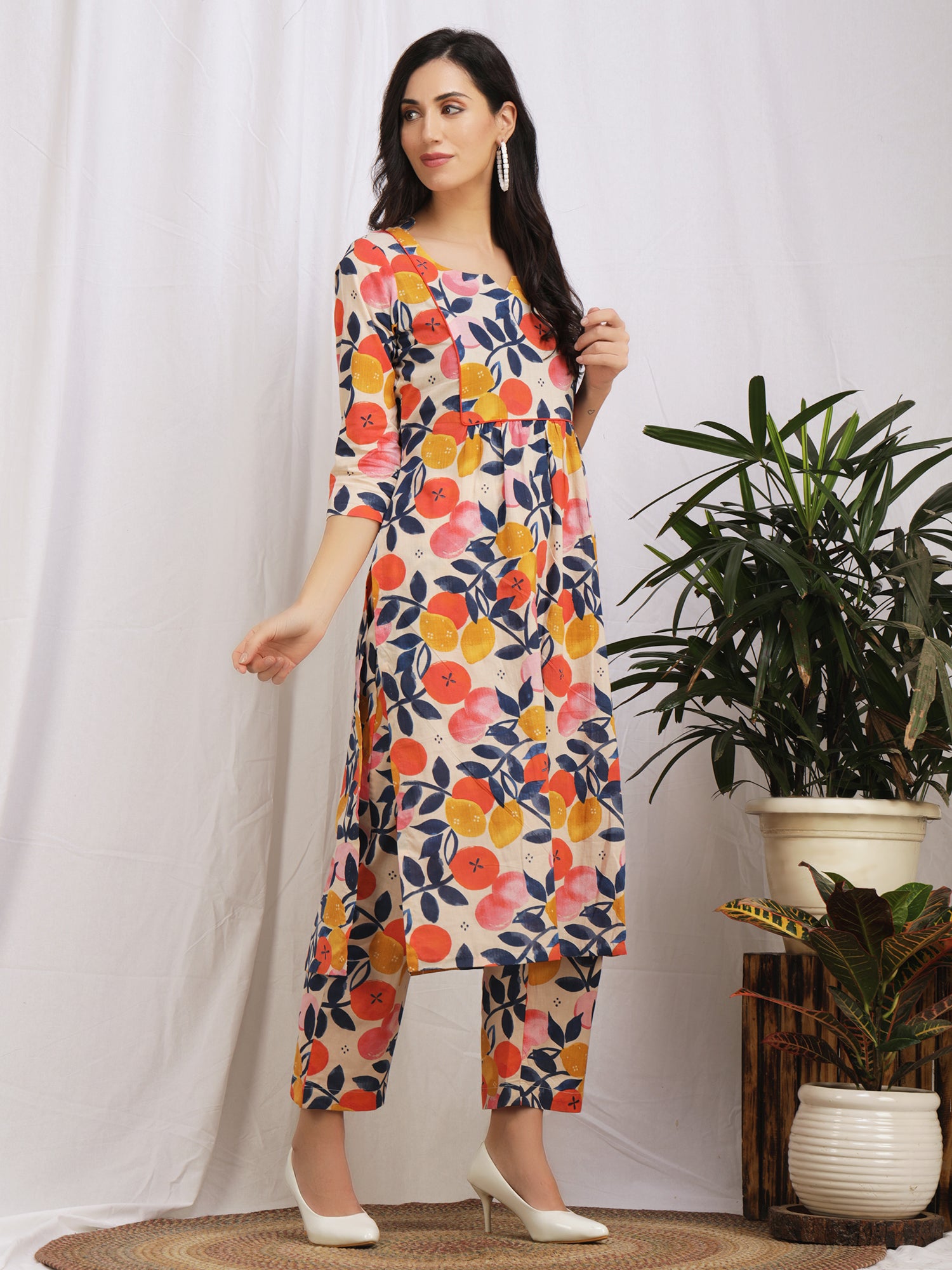 Buy Anouk Women Multicoloured Short Kurti with Palazzo Set - Kurta Sets for  Women 7764214 | Myntra